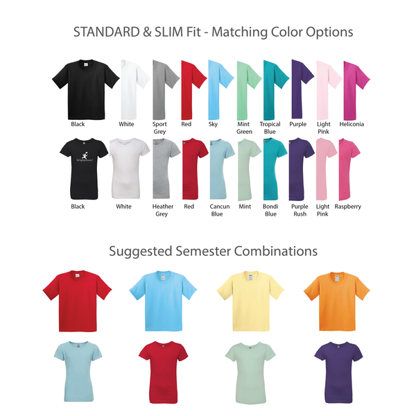 STUDENT TEES - Standard Fit (for orders up to 5 shirts - use bulk order for larger orders please)