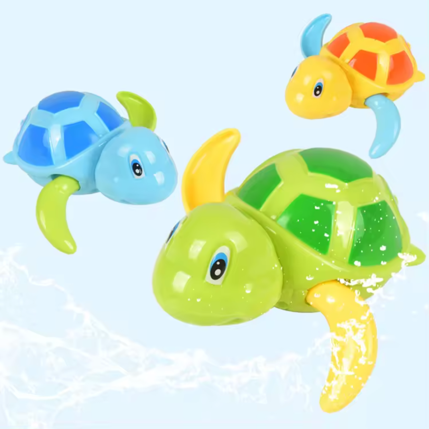 Turtle Friends Bath Toys - Semester Gift for Green Turtle Shells